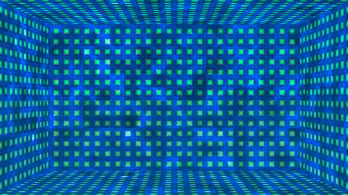 Pulsing Digital Grid Tunnel Abstract Motion Background