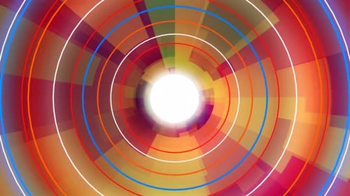 Abstract Tunnel with glowing line