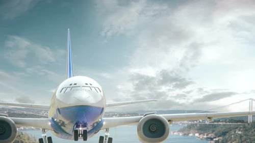 Airplane Take Off Istanbul Turkey