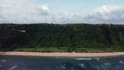 Nyang Nyang Beach Cliff Parallax with Clouds