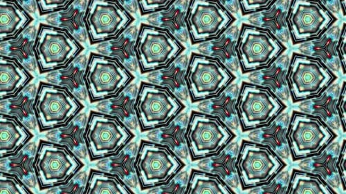 Vibrant Abstract Geometric Kaleidoscope Pattern Loop