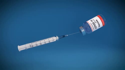 COVID-19 Vaccine Syringe Filling from Vial Animation