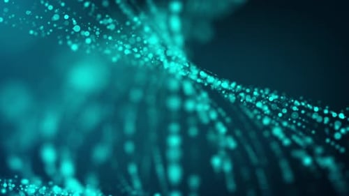 Abstract Particle Data Helix Animation Background
