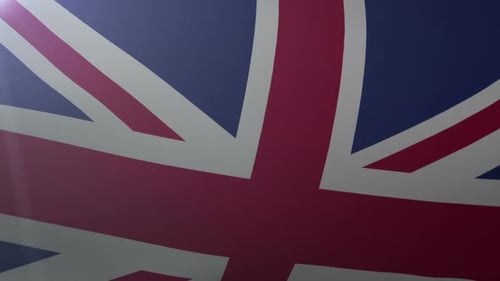 Union Jack Flag Waving Gently in the Wind
