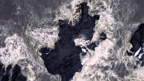 2.7K Epic Storm on the Mengening Beach Aerial