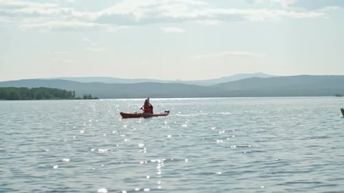 Tourist Lake Kayaking