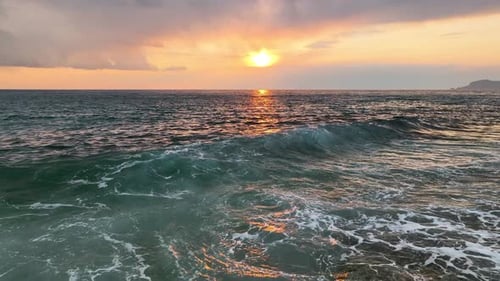 Colorful sunset over the Mediterranean Sea