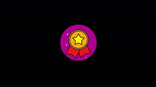 Animated Award Star Badge Motion Graphic