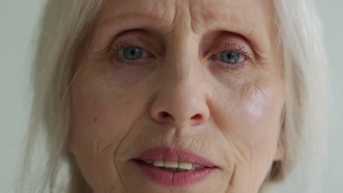 Extreme Close-up of Senior Woman's Face