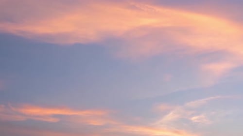 Aerial Sky with Pink and Purple Sunset Clouds