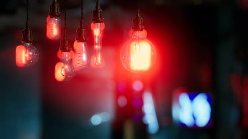 Old Retro Vintage Incandescent Light Bulb