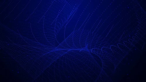 Blaue Farbe Neue digitale Partikellinie Animierter Hintergrund
