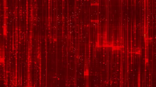 Futuristic Red Digital Data Stream Background