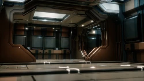 Tunnel de science-fiction ou couloir spatial