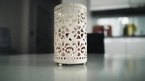 Candle inside Candle Holder.