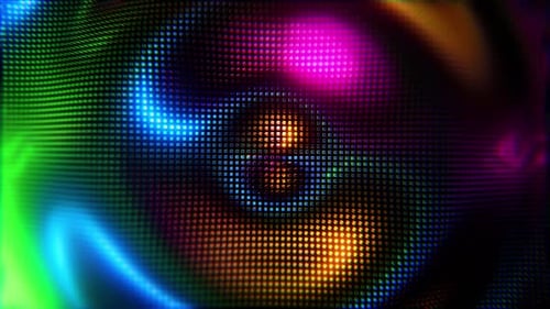 Abstract Colorful Digital Dot Lights Background Loop