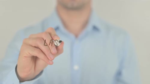 Last Minute Deals, Schreiben auf transparentem Bildschirm