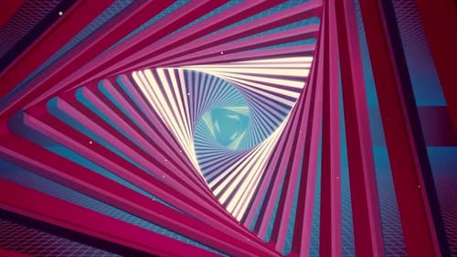 Flying Tunnel Triangle Light Retro 03 HD