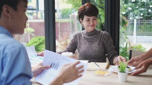 People working at coffee cafe