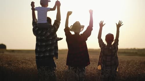 Silhouette Famille heureuse