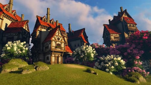 Fabulous City Surrounded By Flowers