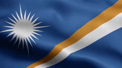 Marshall Islands National Flag Waving Loop
