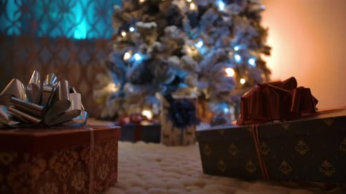 Presents Under a Decorated Christmas Tree