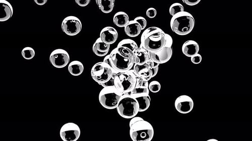 3D Molecule Brownian Motion Science Animation Hautpflegekonzept Wasser