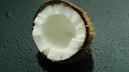 Half of White Fresh Coconut