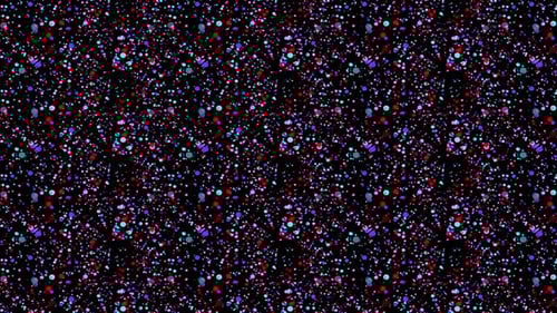 Dynamic Floating Multicoloured Particles In This Rectangle Shape. Looping Motion Background...