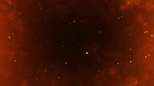 Glowing Ember Particles with Hazy Orange Background Animation