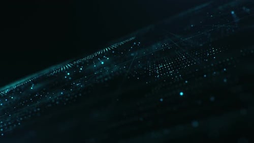 Abstract Tech Particle Data Flow Background