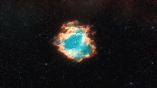 Colorful Cosmic Nebula in Deep Space Animation