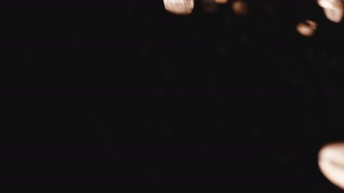 Falling Coffee Beans on a Dark Background