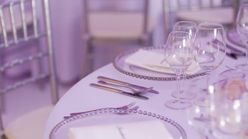 Elegant Table Setting for Wedding Celebration