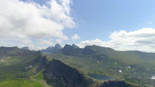 Aerial View Summer Mountain Landscape 4