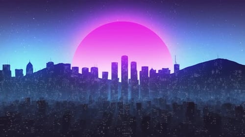 Synthwave Night City Looped