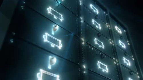 Concept de stockage sécurisé et sécurisé des données numériques 4k