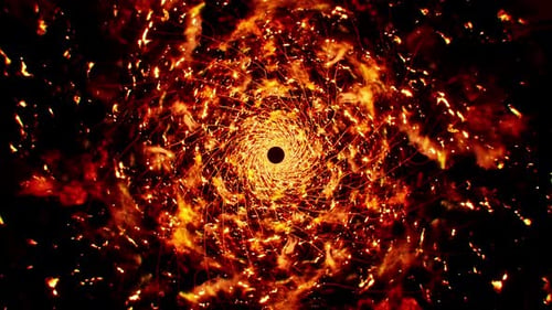Boucle de fond de feu d'enfer de formes organiques abstraites 4K 01
