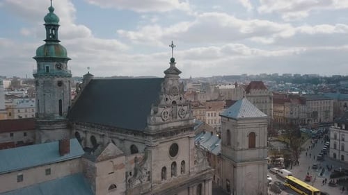 Aerial City Lviv Ukraine