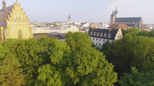 Mary's Church on the Main Square in Historical Center of Krakow, Poland