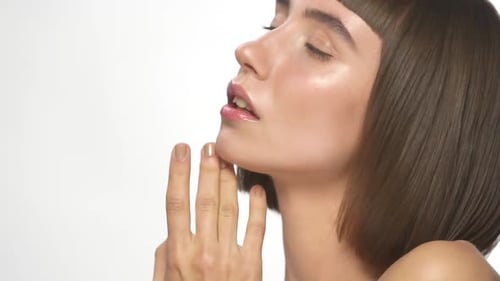 Young Woman Posing in Studio