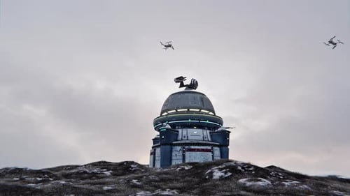 Torre de defensa y drones voladores II