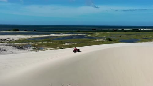 Jericoacoara Ceará Brasil. Playa pintoresca de verano en un famoso destino turístico.