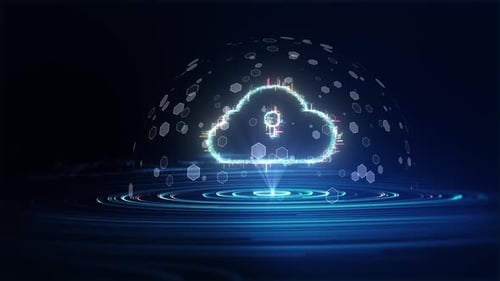 Cloud computing and Big data concept.