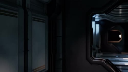 Futuristic Sci-Fi Space Corridor Loop Animation