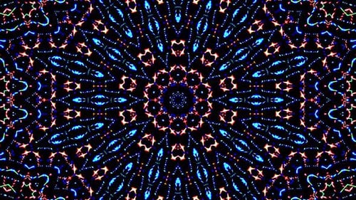 Lumière abstraite brillante gouvernant la polychromie, kaléidoscope