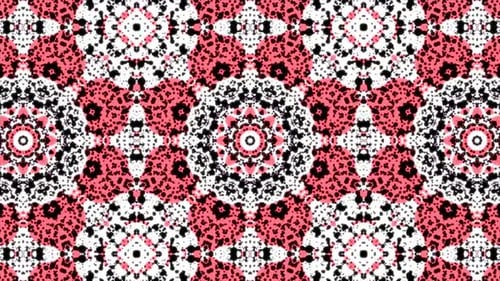 Kaleidoscope Sequence Patterns. Beautiful Pink Kaleidoscope Animation, Abstract Colorful Mandala