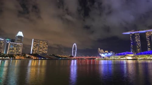 4k Time-lapse of Singapore cityscape