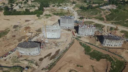 Sitio de construcción para una nueva manzana.